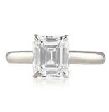 2.11 ct Emerald Cut Diamond Platinum Engagement Ring