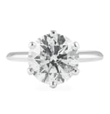 4.04 ct Round Diamond Platinum Engagement Ring
