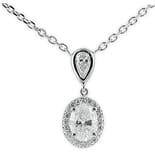 0.73 Carat Oval Diamond Pendant Necklace