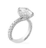 3.01 ct Cushion Diamond Platinum Engagement Ring