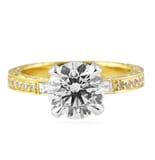 1.75 ct Round Diamond Yellow Gold Engagement Ring