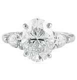 3.58 ct Oval Diamond Platinum Engagement Ring
