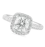 1.34 ct Round Diamond White Gold Engagement Ring