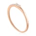 Baguette And Half Pave Diamond Ring rose gold profile view