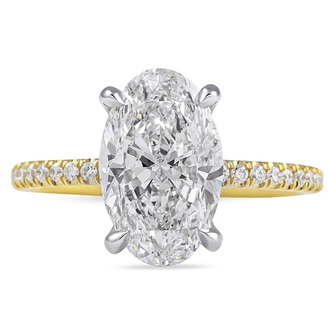 3.01 carat Oval Diamond Two-Tone Engagement Ring