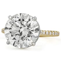 6.01 ct Round Diamond Signature Wrap Engagement Ring