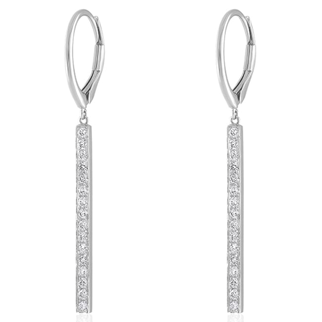 pave diamond dangle earrings