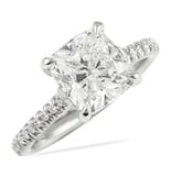 2.25 Carat Cushion Cut Diamond Cathedral Engagement Ring
