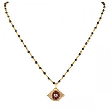 DIAMOND AND RUBY 18K ROSE GOLD PENDANT NECKLACE