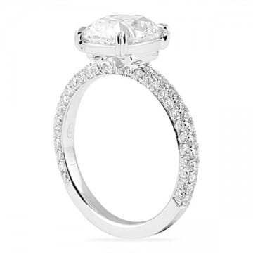 2.40 Carat Cushion Cut Platinum Engagement Ring