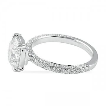 2.40 Carat Cushion Cut Platinum Engagement Ring