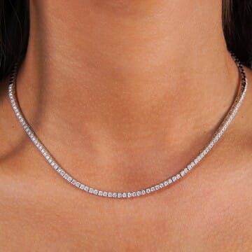 2.58 ct Diamond Choker Style Tennis Necklace