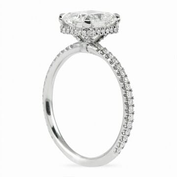 CUSHION CUT MICROPAVE ENGAGEMENT RING