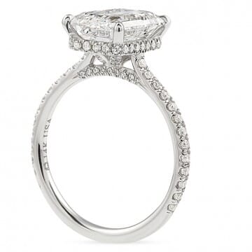 3.06ct Emerald Cut Lab Diamond Engagement Ring top