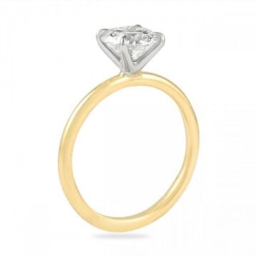 1.29 Carat Round Diamond Two-Tone Solitaire Engagement Ring