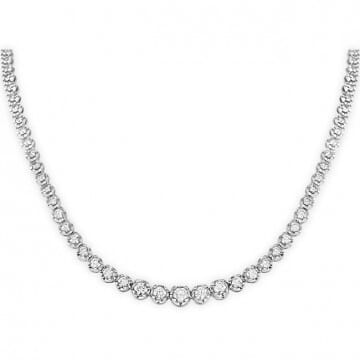 7 carat TW Illusion Set Diamond Tennis Necklace