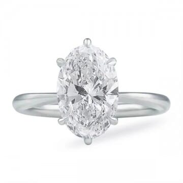 1.8 ct Oval Diamond 'Compass Prong' Engagement Ring