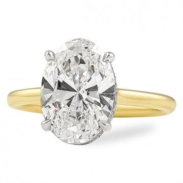 3.06ct Lab-Grown Oval Diamond Invisible Gallery™ Ring top