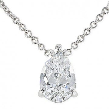 1.23ct Lab-Grown Pear Diamond Solitaire Pendant GIA product