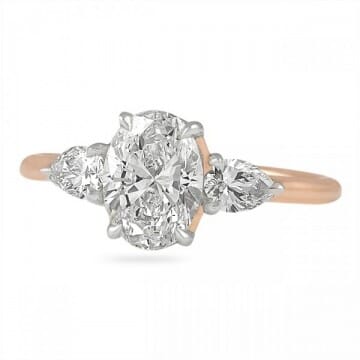 1.20 Carat Oval Diamond Invisible Gallery™ Three-Stone Ring