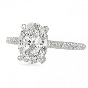 oval diamond 2 carat engagement ring