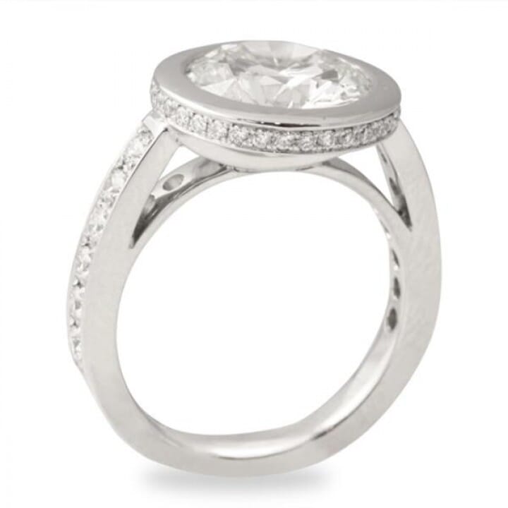 3.54 ct Round Diamond Platinum Engagement Ring