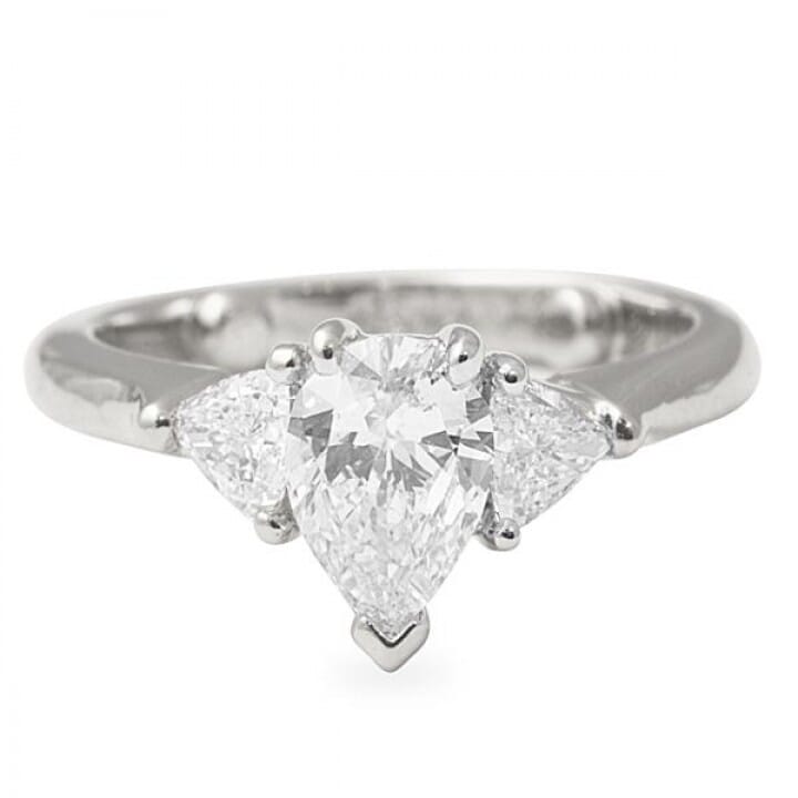 .68 ct Pear Diamond Platinum Engagement Ring