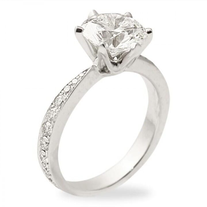 1.75 ct Round Diamond Platinum Engagement Ring
