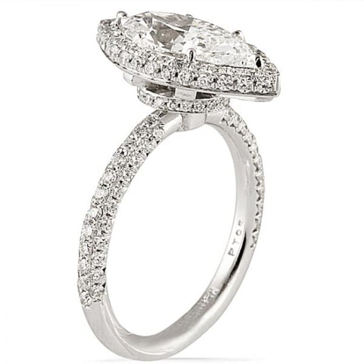 1.84 carat Marquise Diamond Platinum Engagement Ring