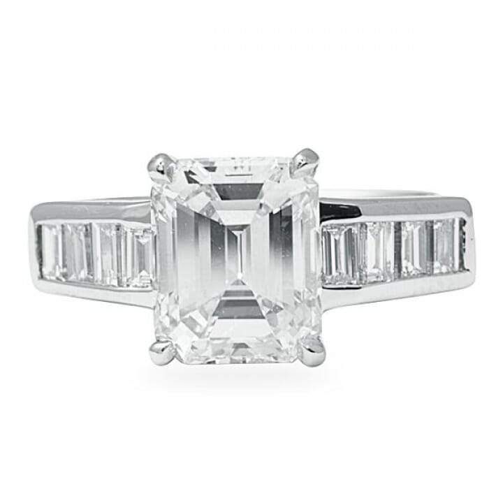 3.00 ct Emerald Cut Diamond Engagement Ring