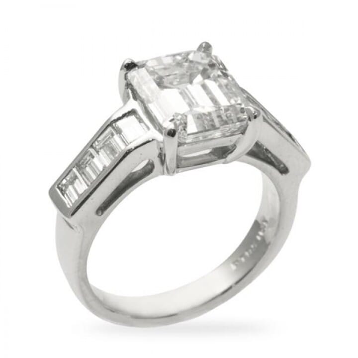 3.00 ct Emerald Cut Diamond Engagement Ring