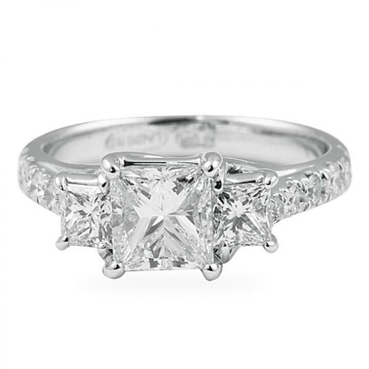 1.20 ct Princess Cut Diamond White Gold Engagement Ring
