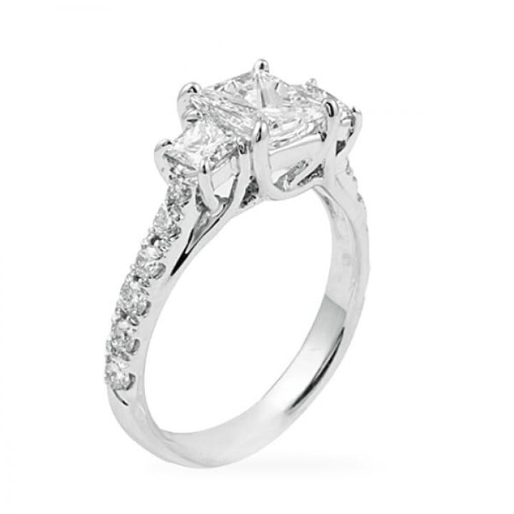 1.20 ct Princess Cut Diamond White Gold Engagement Ring