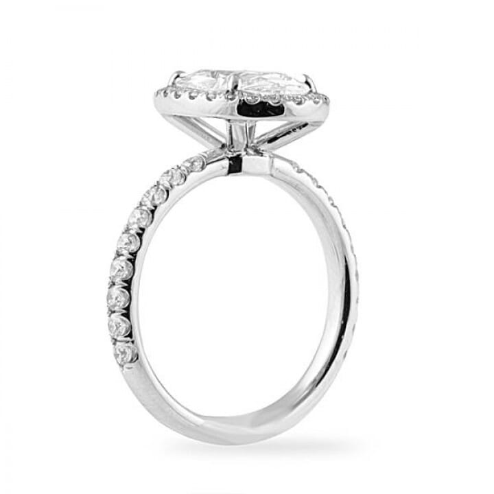 2.02 ct Oval Cut Diamond Platinum Engagement Ring
