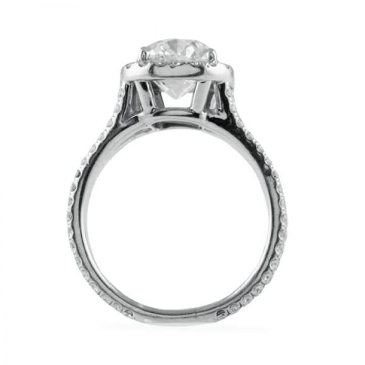 2.19 ct Cushion Diamond Platinum Engagement Ring