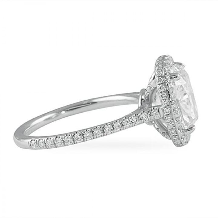 3.01 ct Cushion Cut Diamond Platinum Engagement Ring