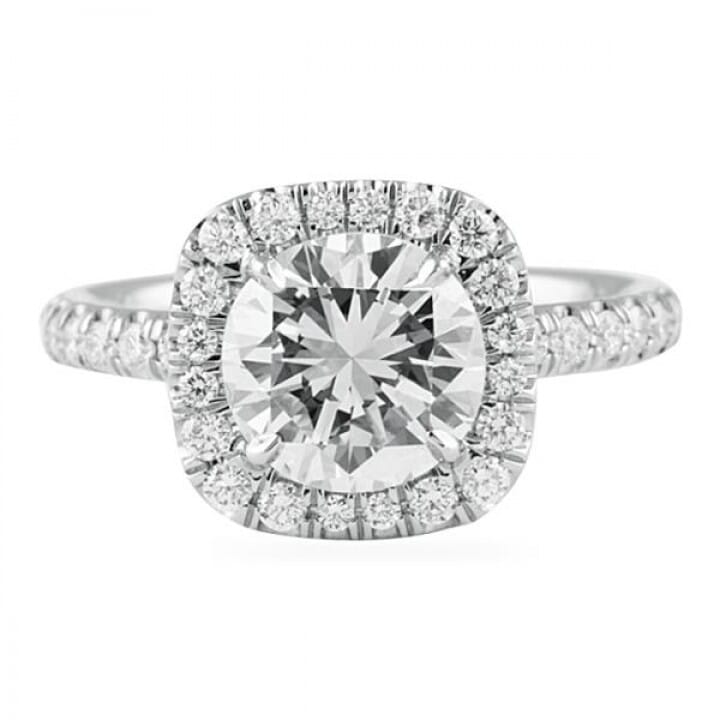 1.71 ct Round Diamond Platinum Engagement Ring