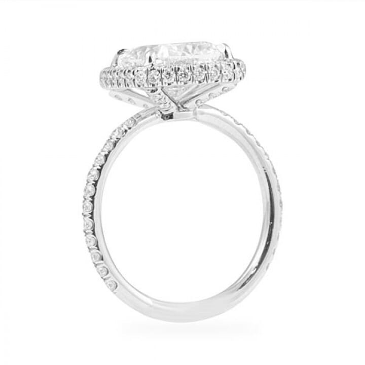 3.09 ct Cushion Diamond Platinum Engagement Ring