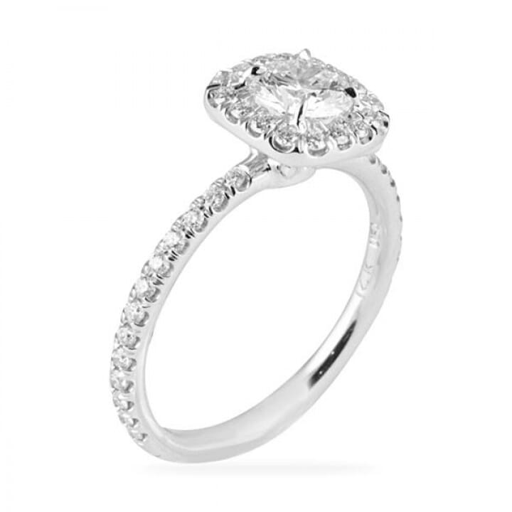 0.60 carat Round Diamond White Gold Engagement Ring