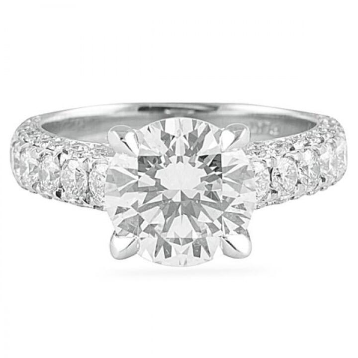 2.50 ct Round Diamond Platinum Engagement Ring