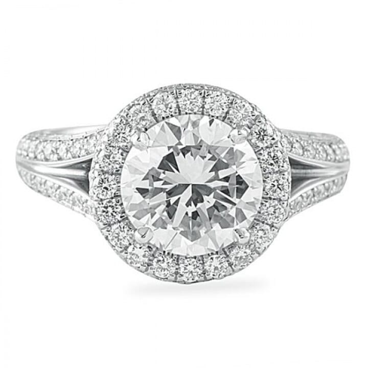 2.30 ct Round Diamond Platinum Engagement Ring
