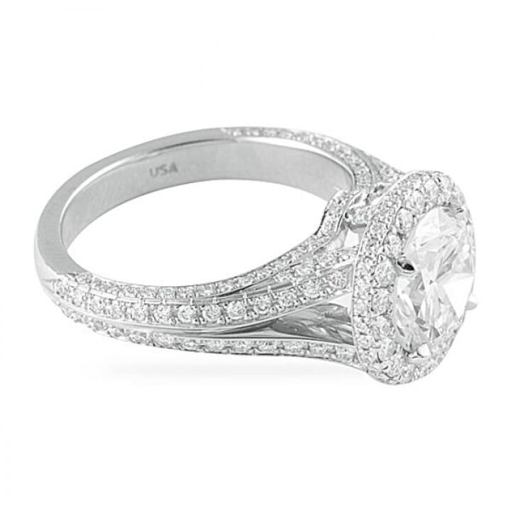2.30 ct Round Diamond Platinum Engagement Ring