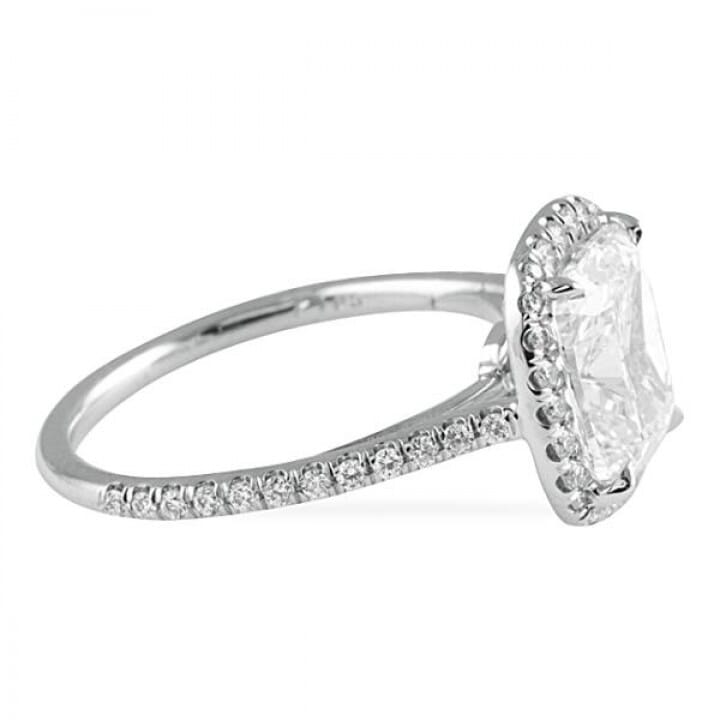 3.05 ct Cushion Cut Diamond Platinum Engagement Ring