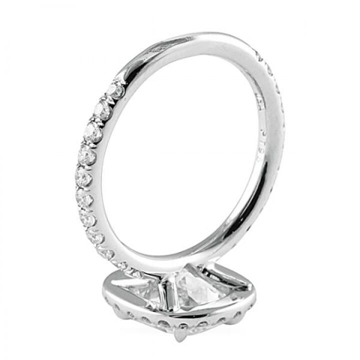 2.26 carat Antique Cushion Halo Engagement Ring