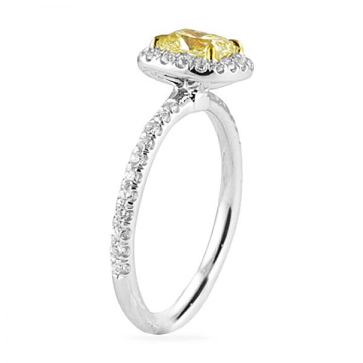 0.81 carat Cushion Diamond Engagement Ring