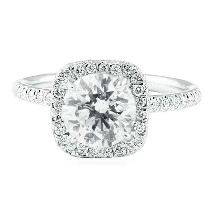 1.62 ct Round Diamond White Gold Engagement Ring