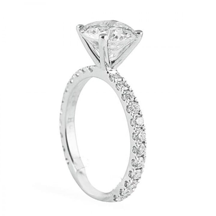 custom pave engagement ring from lauren b