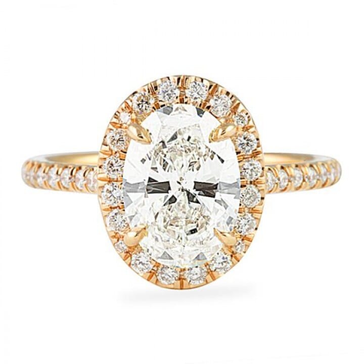 1.55 ct Oval Diamond Rose Gold Engagement Ring