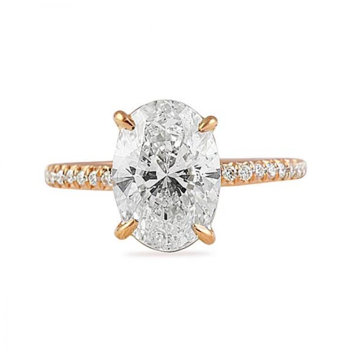 1.35 carat Oval Rose Gold Engagement Ring