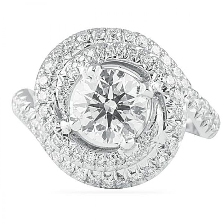 1.21 carat Round Diamond White Gold Ring
